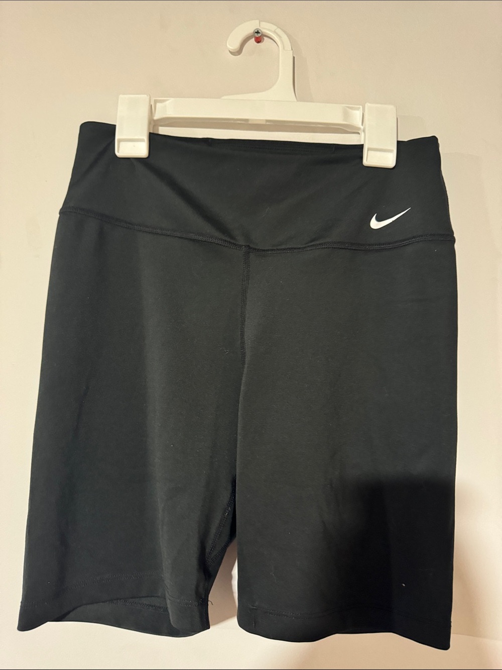 Nike Black Girls' Bike Shorts with White Swoosh